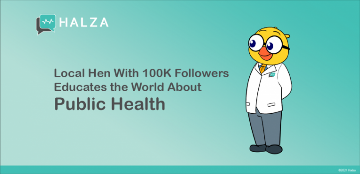 Local Hen With 100K Followers Educates The World about Public Health